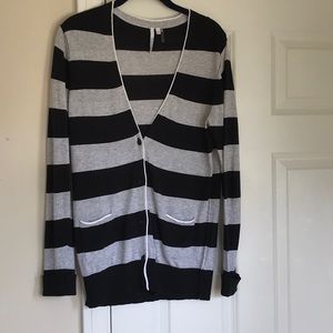 Michael Stars Black & White Cardigan One Size